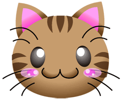 フリーイラスト素材 猫の顔