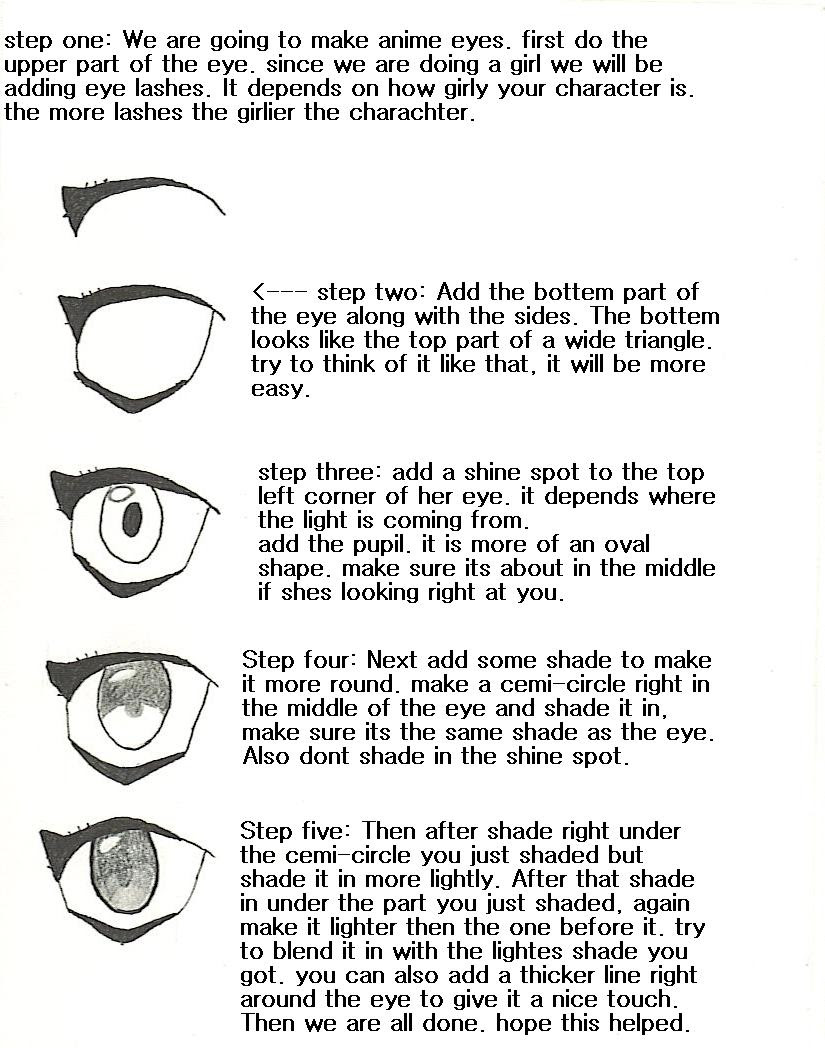 how to draw anime eyes by crazy-about-drawing - Fanart Central