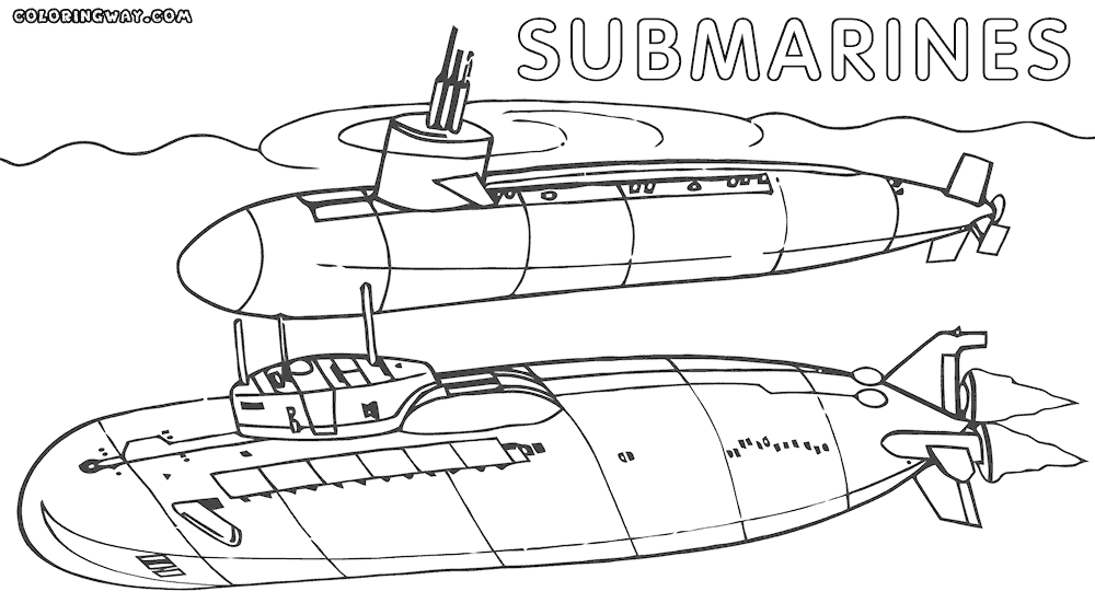 Submarine Coloring Pages To Print - Coloring Home