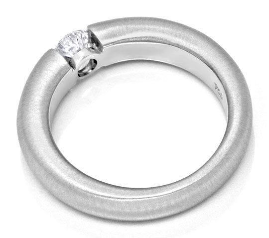 Originalfoto DIAMANTSPANNRING 18K WEISSGOLD 0,38 RIVER D, LUXUS! NEU