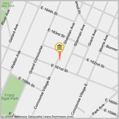 new york city street map. corner of 161 Street