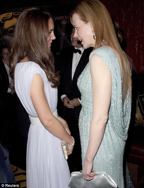 Hollywood royalty: Catherine was excited to meet film stars she'd seen on screen, the Palace said