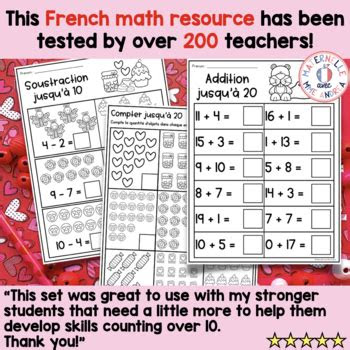 Award winning educational materials designed to help kids succeed. french first grade no prep math worksheets february premiere annee