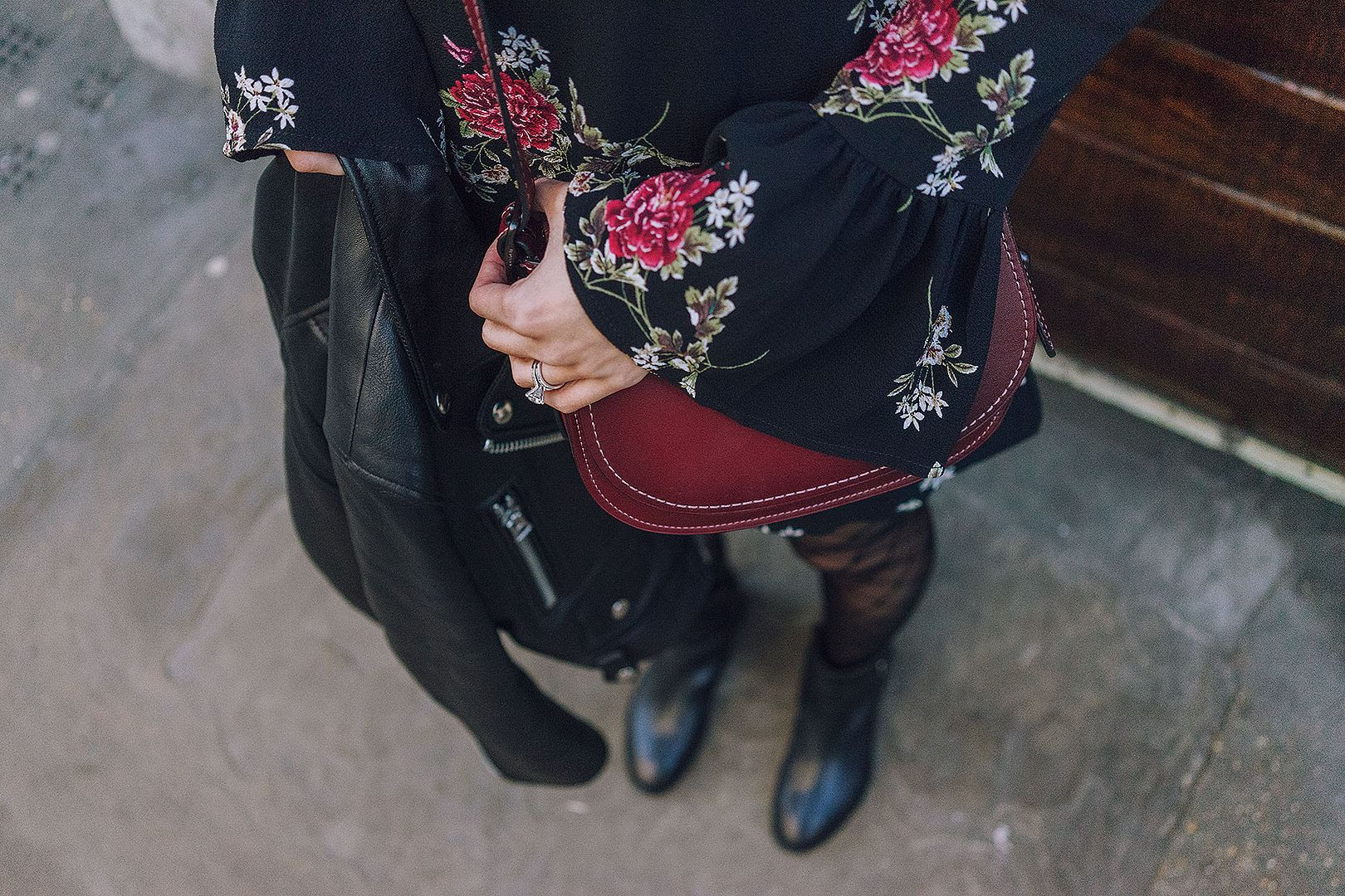 bell sleeve trend florals dress