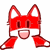 Emoticon Red Fox giving a kiss