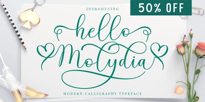 Download Hello Molydia Fonts Family From Mega Type