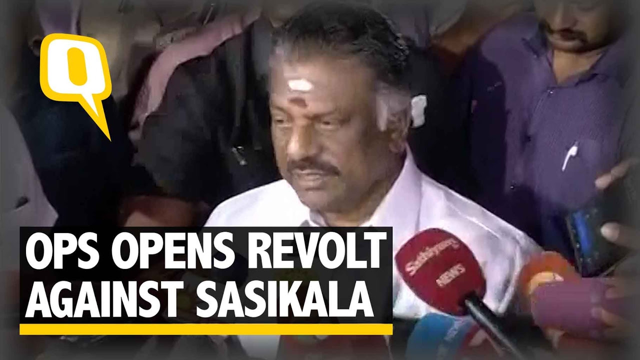 Image result for O Panneerselvam revolts against VK Sasikala Tuesday Feb 07,2017