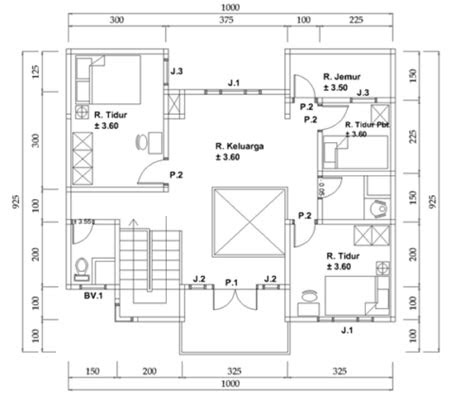 gambar denah rumah minimalis  lantai  kamar tidur terbaik