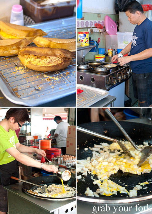apam balik crepes and carrot cake at kallang estate food centre singapore