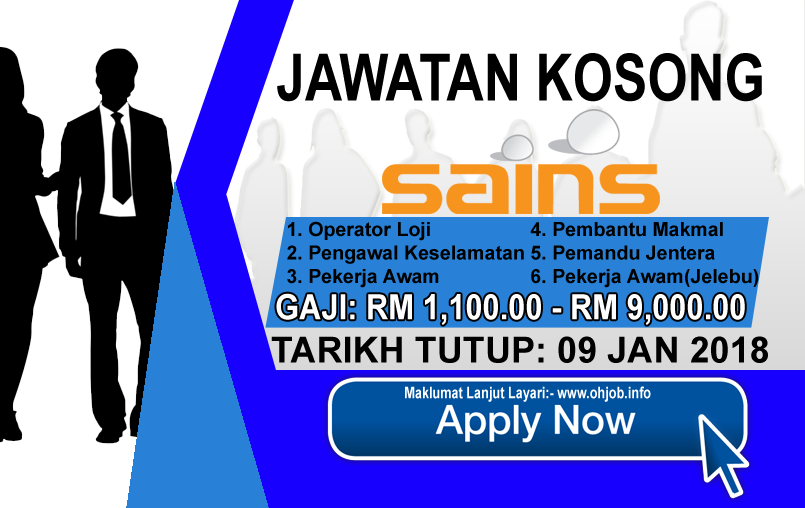 Jawatan Kerja Kosong Syarikat Air Negeri Sembilan - SAINS logo www.ohjob.info januari 2018