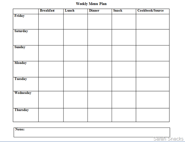 Meal Planner Template Google Docs - planner template free