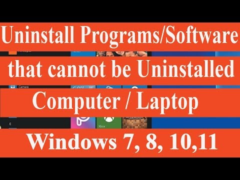 How to Uninstall Programs on Windows 10 that cannot be uninstalled | How...