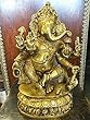 Dancing Ganesha Brass Statue Home Decor Collectible Hinduism Sculpture Idol 10.5"