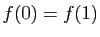 $ f(0)=f(1)$