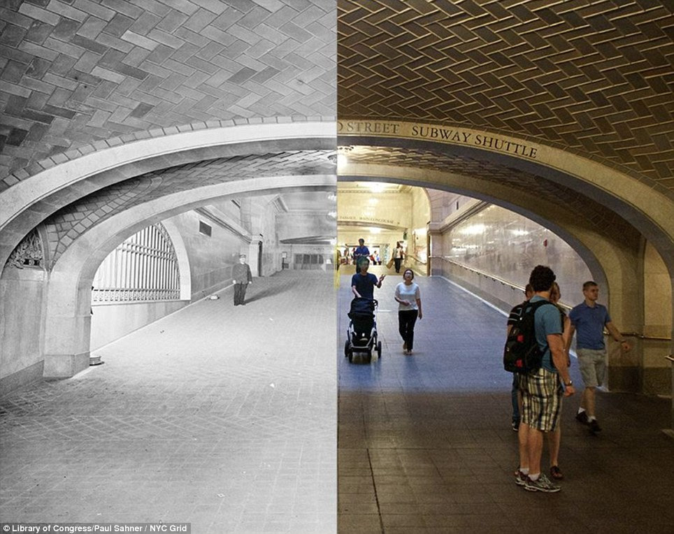 Grand Central Terminal ramps 1913/2013: Sahner says, 'At 100 years old, we tend to forget how forward thinking [Grand Central] is... Without stepping upon a single stair you can go from several stories underground to street level in a matter of moments'