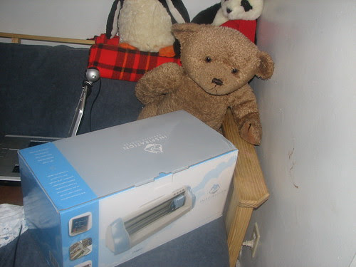 Big teddy holding the new baby..