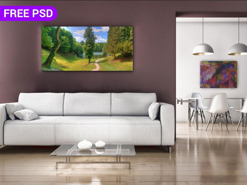 Download Wall art Mockup In Home - Free PSD | free psd | UI Download