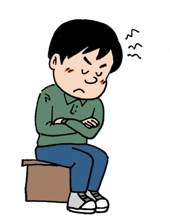 座って考え事をする人 考える男性 無料イラスト配布サイトマンガトップ