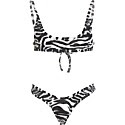 Hailey Baldwin wearing The Attico Zebra Bikini