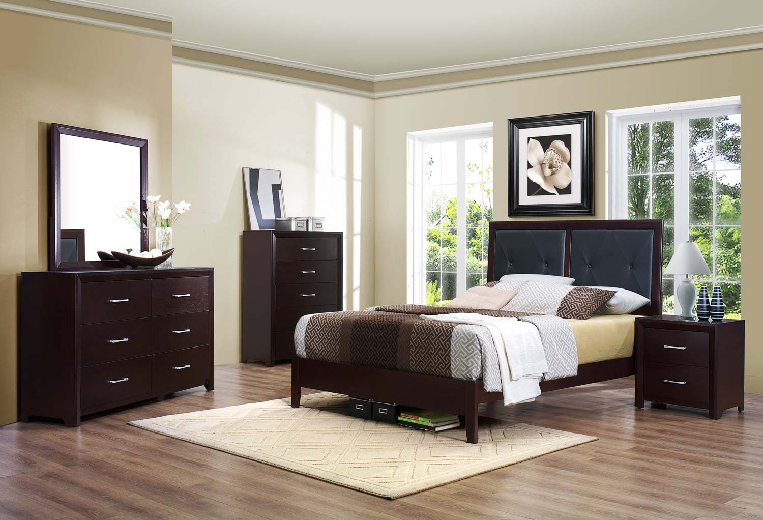 Homelegance Edina Bedroom Set - Brown Espresso B2145-BED-SET ...