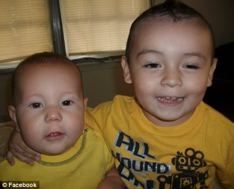 Found dead: Police unconcealed the bodies of Luke, left, and Gatlin Armandariz after a 10-hour see after they were alerted by disturbing texts