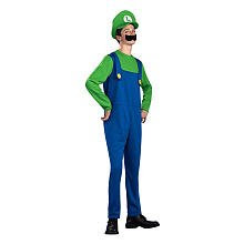 Super Mario Teen Luigi Costume, Green, Teen Super Mario Teen Luigi Costume, Green, Teen