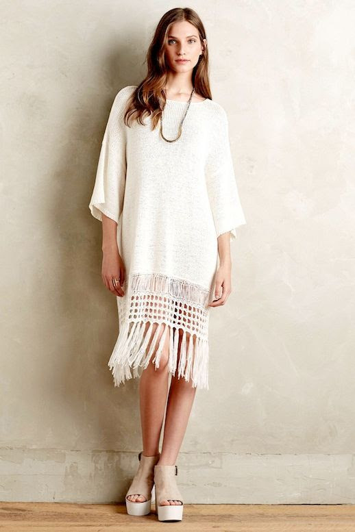 Le Fashion Blog Incredibly Stylish White Dresses With Fringe Hem Moth Fringed Sweater Dress Vacation Summer Style