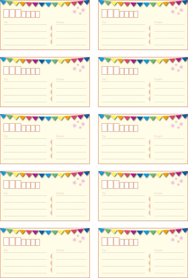 発送用の宛名ラベル ガーランド 無料の雛形 書式 テンプレート 書き方 ひな形の知りたい