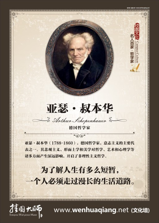 校园文化标语图片哲学家名言励志名言警句为了解人生有多么短暂 一个人必须走过漫长的生活道路 叔本华 哲学家标语 名人百家标语 校园文化墙 文化墙 企业文化墙 公司文化墙 校园文化墙 工厂标语 医院标语 养生标语 品质标语 会议室标语 财务标语 服务理念标语