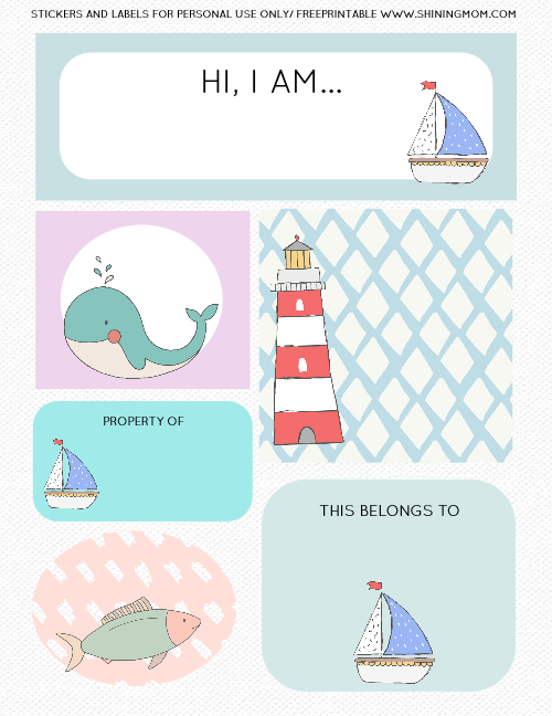 Free Printable School Labels 50 Super Cute Designs