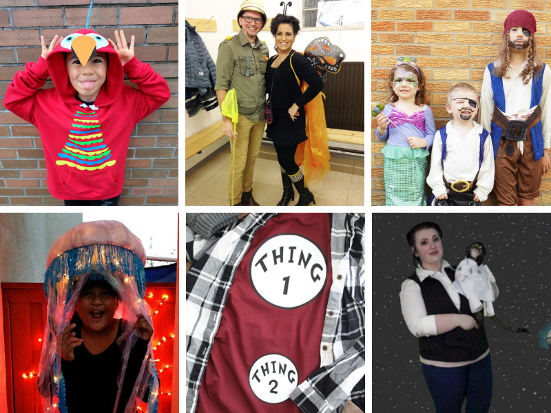 Creative DIY Halloween Costumes  two purple couches