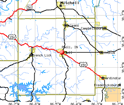 Map Of Paoli Indiana Paoli, Indiana (IN 47454) profile: population, maps, real estate 