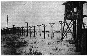 Perimeter fence and watchtower, Vorkuta Gulag