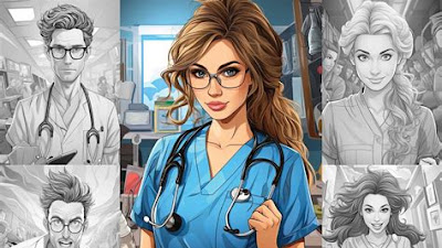 Renew Your Mind with 12 funny nurse coloring pages