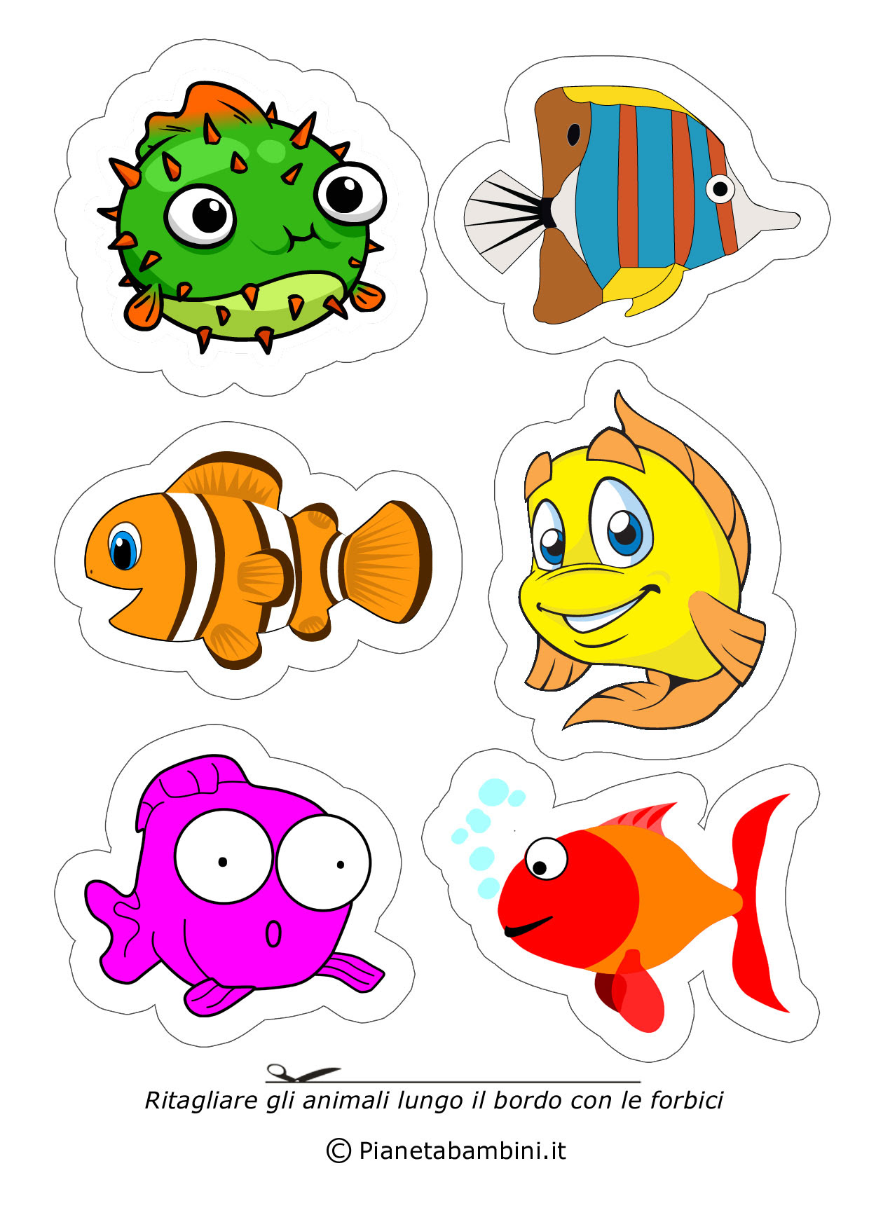 Disegni di Animali da Ritagliare e Incollare per Bambini