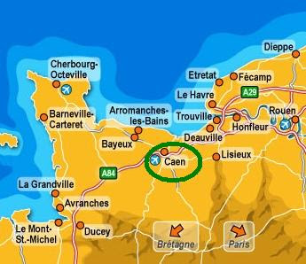 mapa caen francia Francia   Basse Normandie   Caen