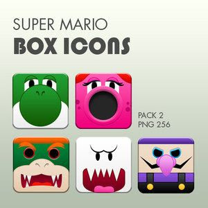 かわいいスーパーマリオボックスアイコン２ Materialandex
