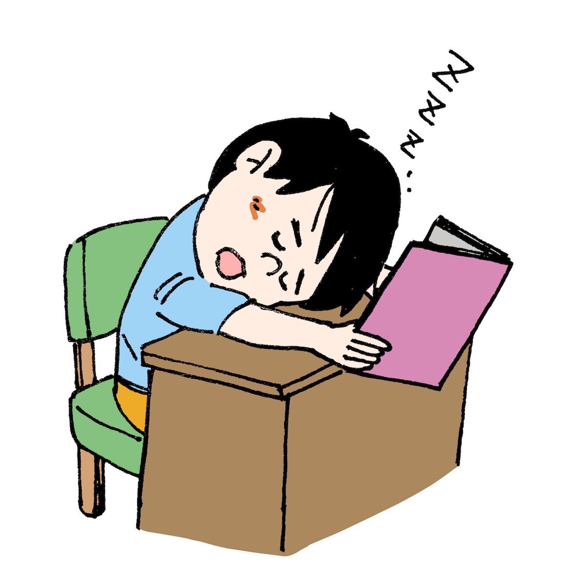 本を読んでいる途中で寝る子ども 読書イラスト 無料イラスト配布サイトマンガトップ