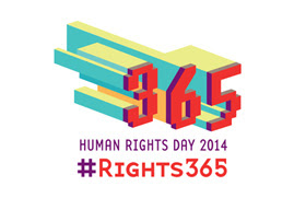  The logo for Human Rights Day 2014 and hashtag rights365