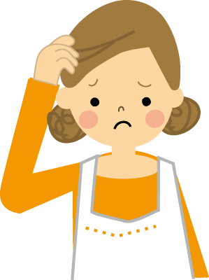 エプロン姿の女性 介護士 栄養士 保育士 主婦 無料イラスト2