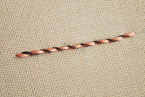 Back stitch wrapped