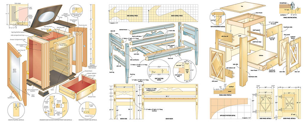 150 Highly Detailed Woodworking Projects &amp; E-Books — Mikes ...