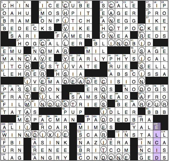 Sunday, June 29, 2014 | Diary of a Crossword Fiend