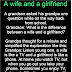 A wife and a girlfriend