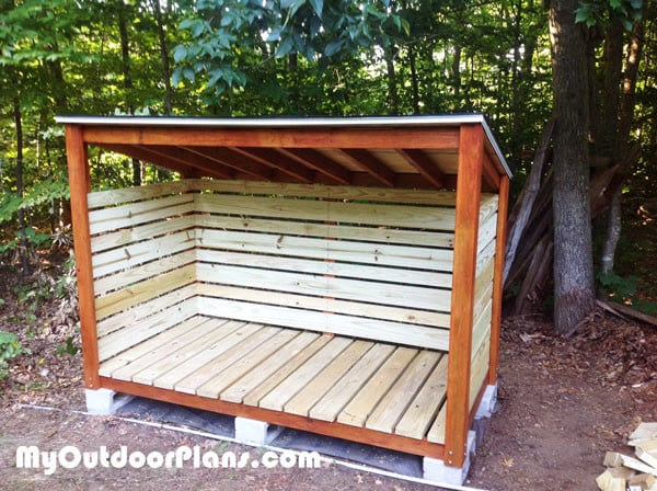 1 Cord Firewood Shed MyOutdoorPlans Free Woodworking 