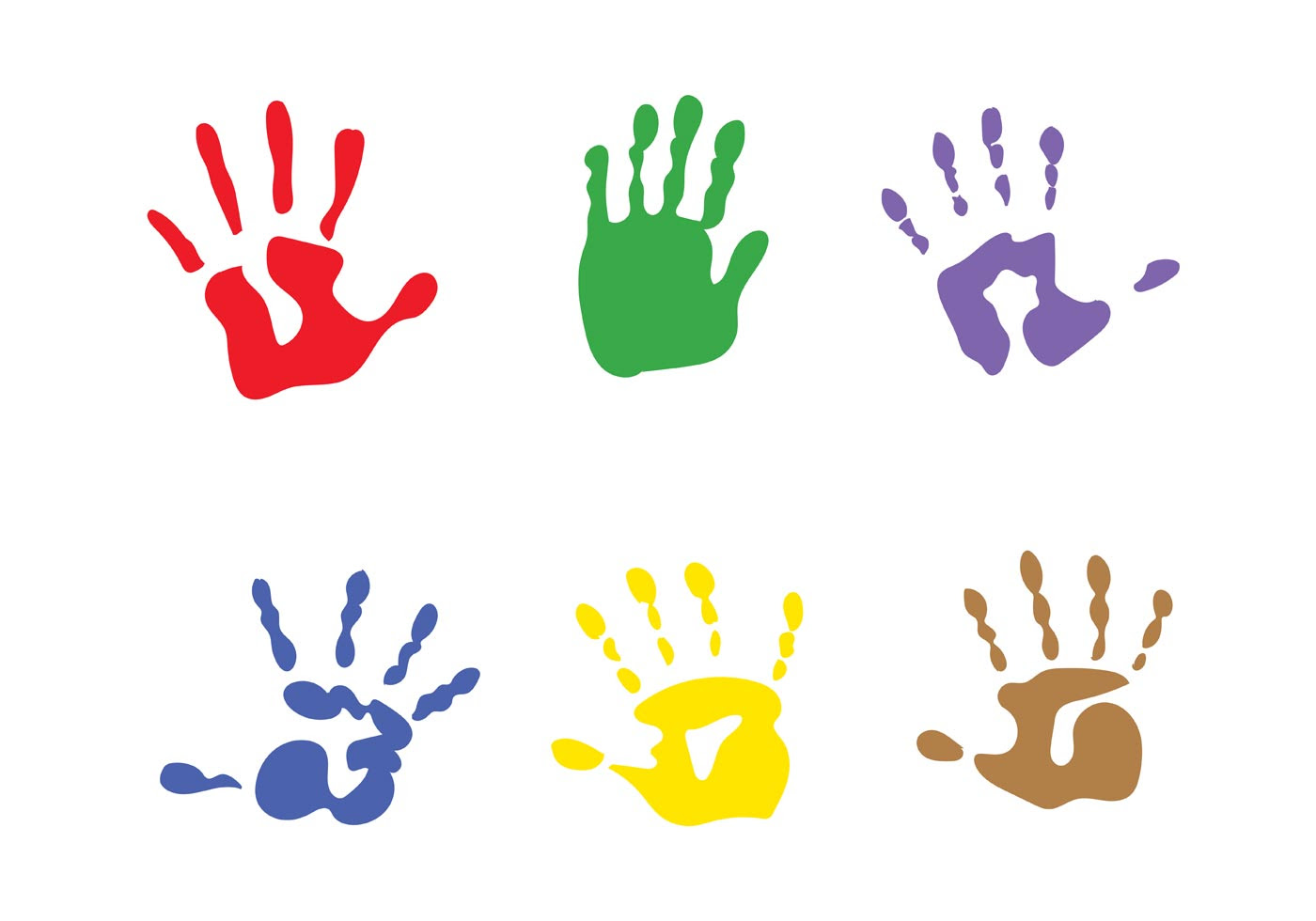 Vector Child Handprints - Download Free Vector Art, Stock Graphics & Images