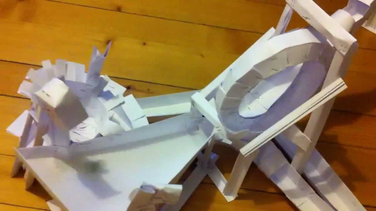 Kugelbahn aus Papier - YouTube