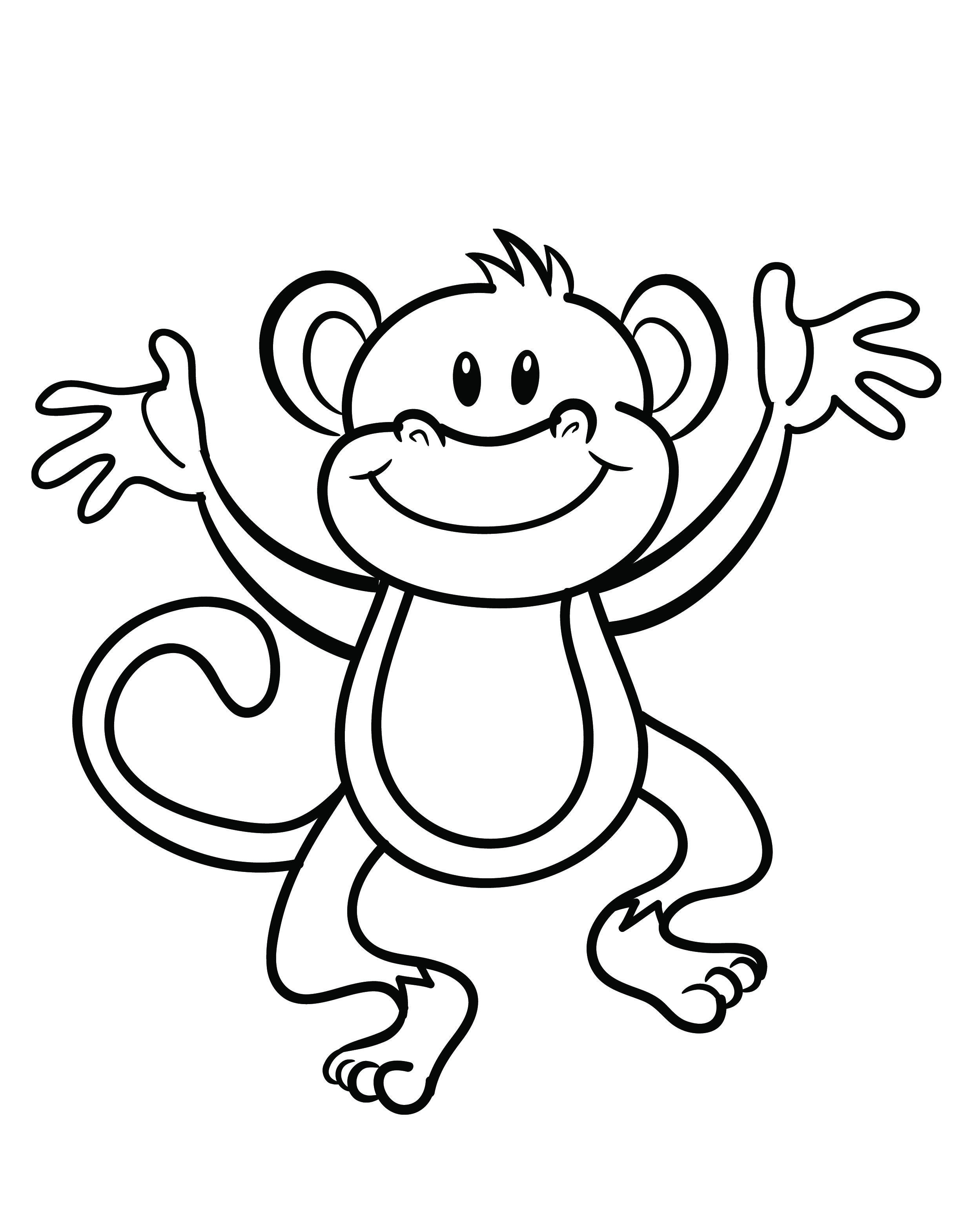 Hanging Monkey Template Free download on ClipArtMag