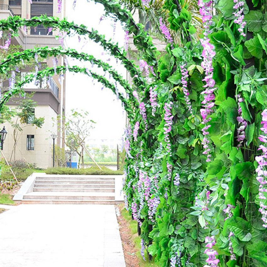 Artificial Grape Leaf Garland Plants Vine Fake Foliage ...