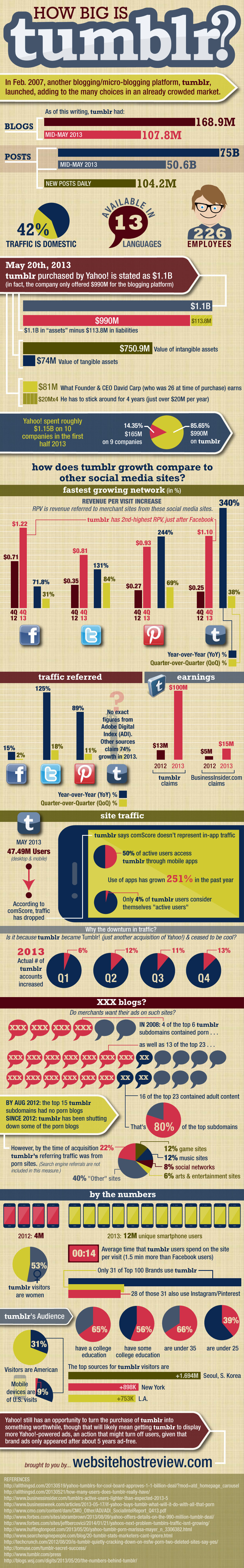 How Big is Tumblr? - infographic